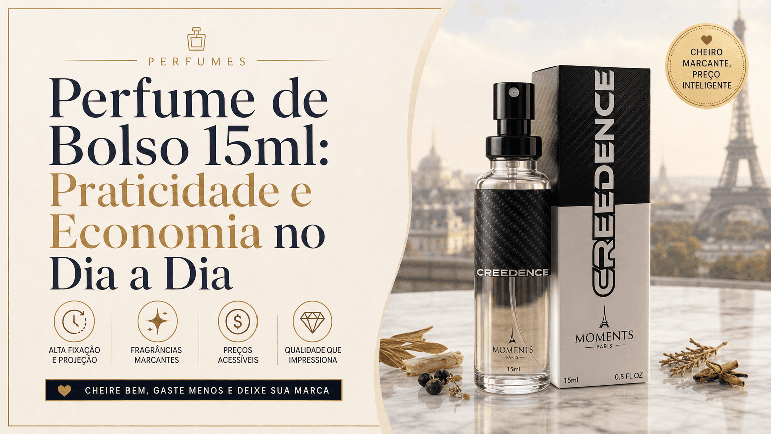 Perfume de Bolso 15ml: Praticidade e Economia no Dia a Dia