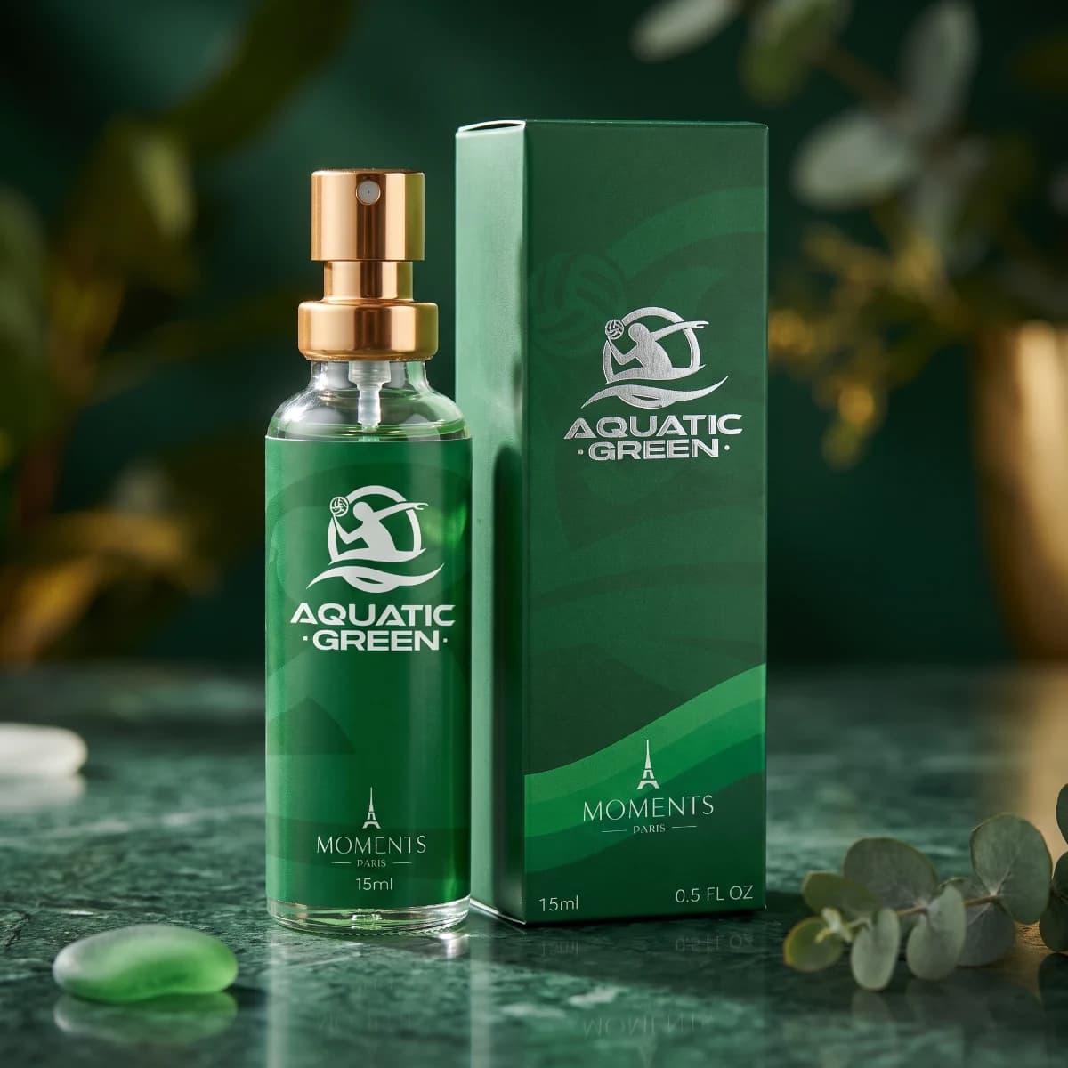 AQUATIC GREEN 15ml — Perfume Amadeirado Aromático Masculino — Perfumes Masculinos