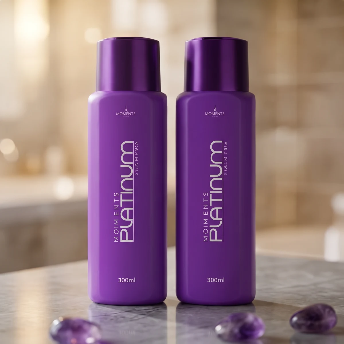 Moments Platinum Shampoo + Máscara — Kit Tratamento Capilar Premium — Cosméticos Capilares