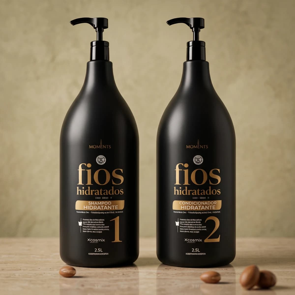 Kit Hidratante Fios Hidratados Step 1 e 2 — Shampoo + Condicionador — Cosméticos Capilares