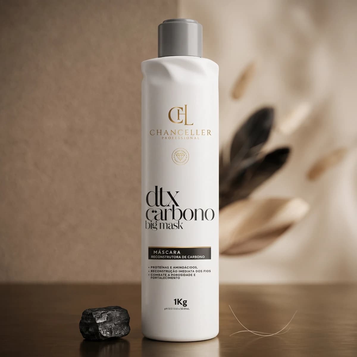 DTX Carbono Big Masc — Máscara Detox Capilar com Carvão Ativo — Cosméticos Capilares