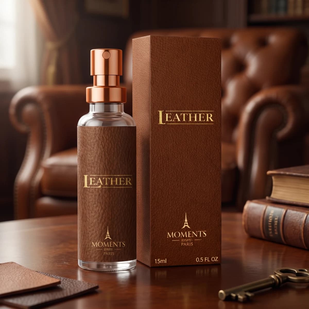 LEATHER 15ml — Perfume Aromático Fougère Masculino — Perfumes Masculinos