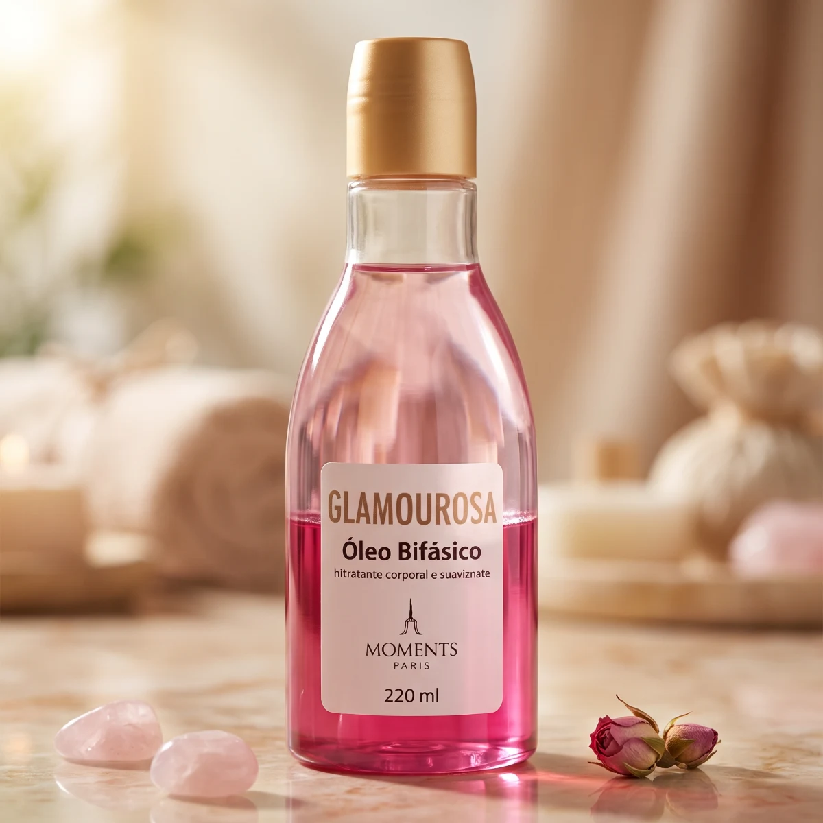 Óleo Bifásico Glamourosa — Hidratação Perfumada Premium — Cosméticos Corporais