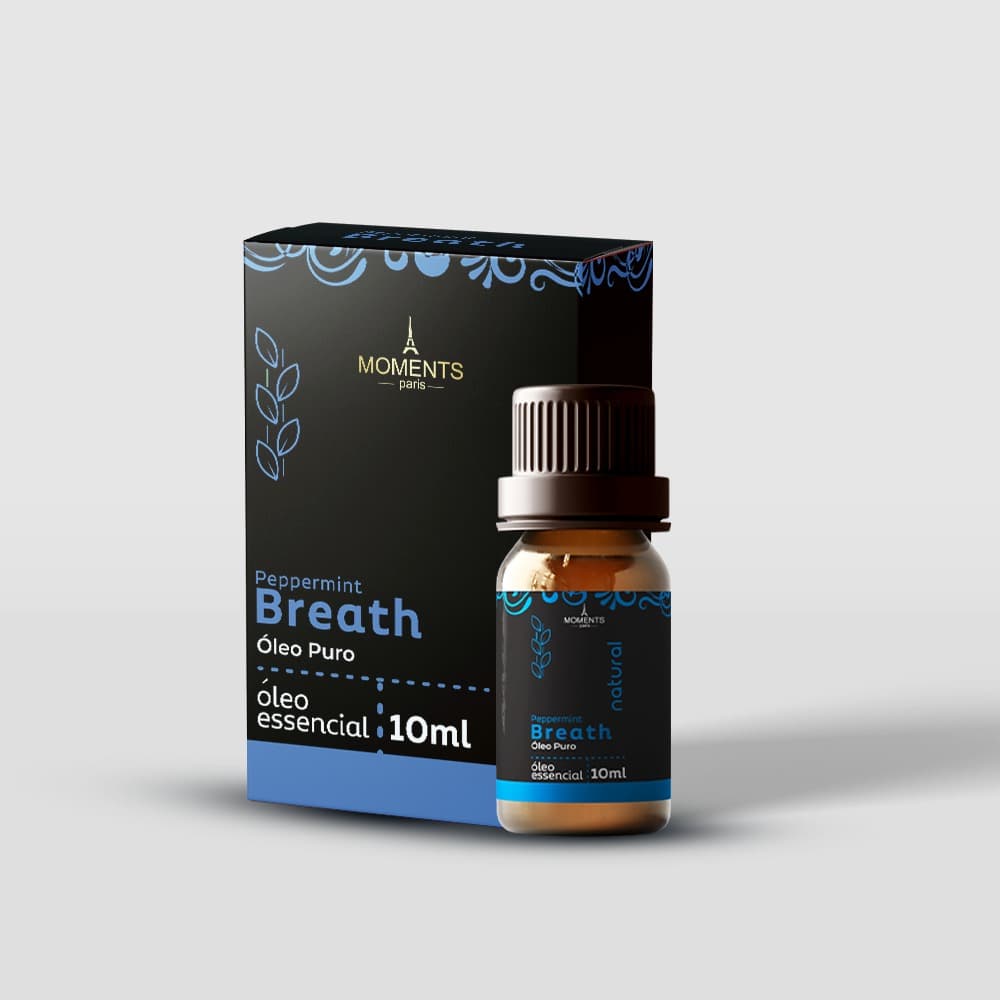 Frasco de Óleo Essencial Breath 15ml, fragrância aromática unissex com base amadeirada